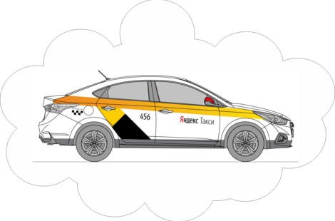 оформление авто Яндекс такси оклейка машины